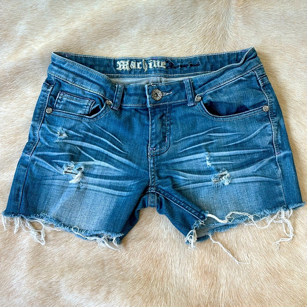 MACHINE Brand Jean Cutoff SHORTS